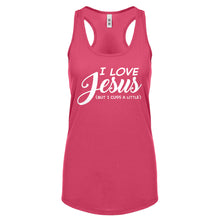 Racerback I Love Jesus but I Cuss a Little Womens Tank Top