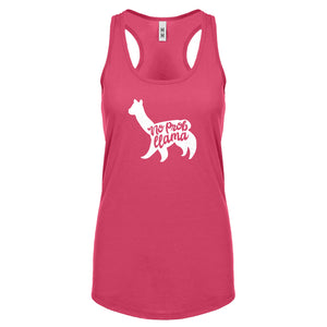 Racerback No Prob llama Womens Tank Top