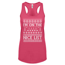 Racerback Im on the Nice List Womens Tank Top