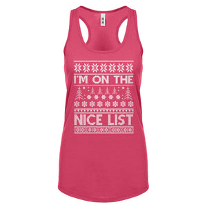 Racerback Im on the Nice List Womens Tank Top