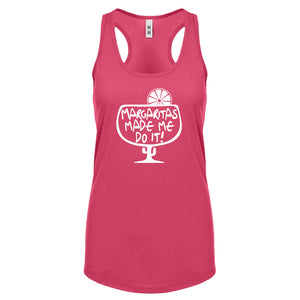 Racerback Margaritas Made Me Do It Womens Tank Top