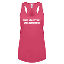 Basketball Game Tomorrow Womens Racerback Tank Top