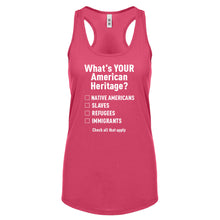 What's Your Heritage? Womens Racerback Tank Top