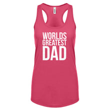 Racerback Worlds Greatest Dad Womens Tank Top