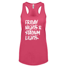 Racerback Friday Nights Stadium Lights Womens Tank Top