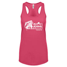 Racerback Gone Fishin Womens Tank Top