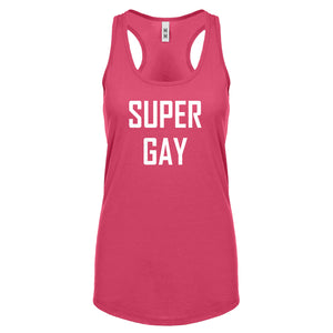Super Gay Womens Racerback Tank Top