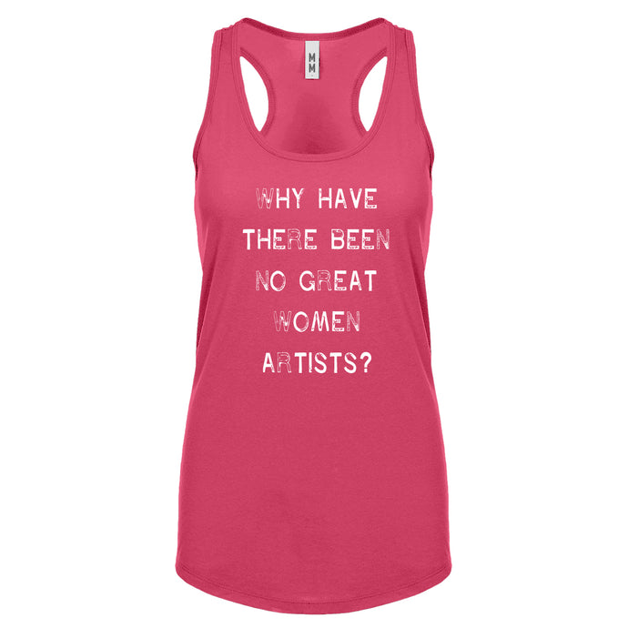 Racerback No Great Women Artists Womens Tank Top