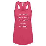 Racerback No Great Women Artists Womens Tank Top