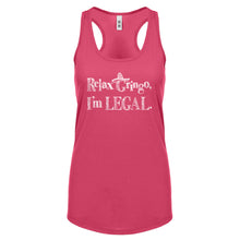 Racerback Relax Gringo I'm Legal Sombrero Womens Tank Top