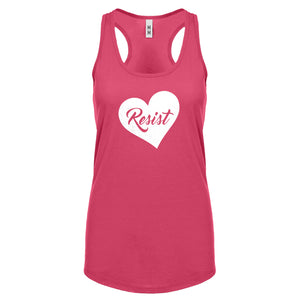 Racerback Resist Heart Womens Tank Top