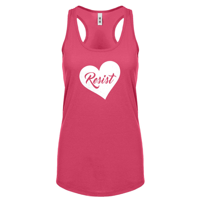 Racerback Resist Heart Womens Tank Top