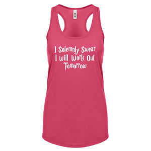 Racerback Solemnly Swear to Work Out Womens Tank Top