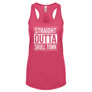 Straight Outta Skull Town Womens Racerback Tank Top
