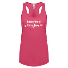 Subscribe to PewDiePie Womens Racerback Tank Top
