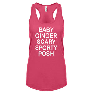 Racerback Spice Names Womens Tank Top