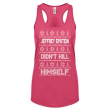 Jeffrey Epstein Ugly Christmas Sweater Womens Racerback Tank Top