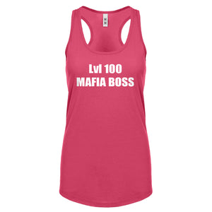 Lvl 100 Mafia Boss Womens Racerback Tank Top