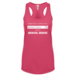 Don't Confuse Your Search Womens Racerback Tank Top