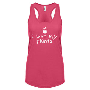 Racerback I Wet My Plants Womens Tank Top