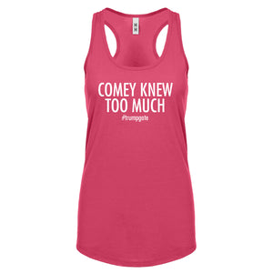 Racerback Comey Knew Too Much Womens Tank Top