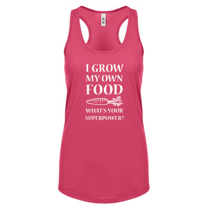 Racerback I Grow My Own Food Womens Tank Top