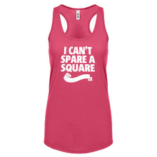 I Can't Spare a Square Womens Racerback Tank Top