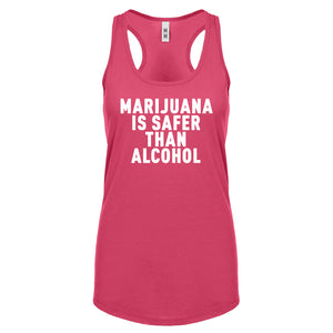 Racerback Marijuana is Safer Womens Tank Top