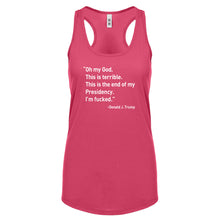 This is the End of my Presidency Womens Racerback Tank Top