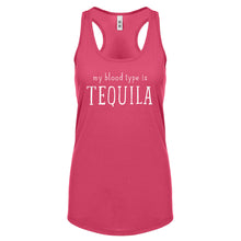 My Blood Type is Tequila Womens Racerback Tank Top