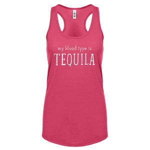 My Blood Type is Tequila Womens Racerback Tank Top