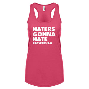 Racerback Haters Gonna Hate Proverbs 9:8 Womens Tank Top
