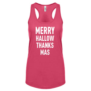 Racerback Merry Hallow Thanks Mas Womens Tank Top