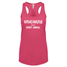 Unicorns are my Spirit Animal Womens Racerback Tank Top