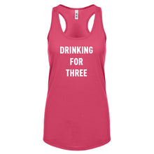 Drinking For Three Womens Racerback Tank Top