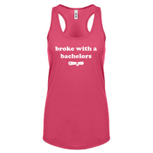 Racerback Broke with a Bachelors Womens Tank Top