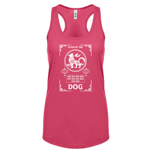 Racerback Year of the Dog Womens Tank Top
