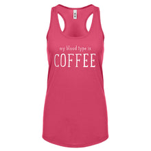 My Blood Type is Coffee Womens Racerback Tank Top
