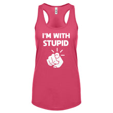 I'm With Stupid You Womens Racerback Tank Top