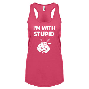 I'm With Stupid You Womens Racerback Tank Top