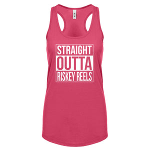Straight Outta Riskey Reels Womens Racerback Tank Top