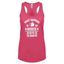 Racerback What Happens on the Route Stays on the Route Womens Tank Top