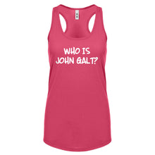 Who is John Galt? Womens Racerback Tank Top