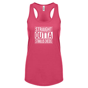 Straight Outta Stimulus Checks Womens Racerback Tank Top
