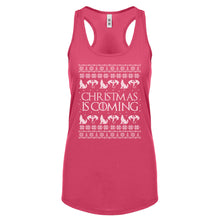 Racerback Christmas is Coming Womens Tank Top