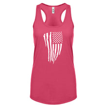 American Flag Vertical Womens Racerback Tank Top