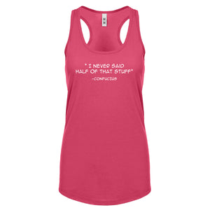 Confucius say Womens Racerback Tank Top
