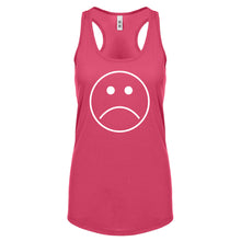 Sad Face Womens Racerback Tank Top