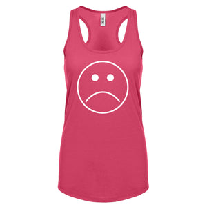 Sad Face Womens Racerback Tank Top