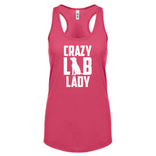 Racerback Crazy Lab Lady Womens Tank Top